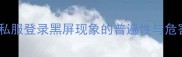 单机私服登录黑屏现象的普遍性与危害性
