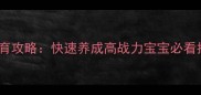 大话西游2最新养育攻略快速养成高战力宝宝必看指南附全版本
