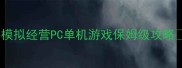模拟经营PC单机游戏保姆级攻略