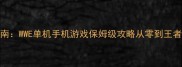必玩指南WWE单机手机游戏保姆级攻略从零到王者全流程