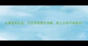 从黄金到白金30天系统提升攻略附上分技巧和版本