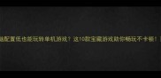 电脑配置低也能玩转单机游戏这10款宝藏游戏助你畅玩不卡顿