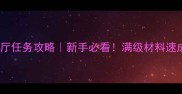 RO古城大厅任务攻略新手必看满级材料速成指南