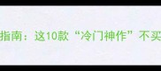 单机游戏避坑指南这10款冷门神作不买绝对后悔