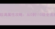 地下城与勇士保姆级满级满属性攻略从0到110级全流程与高配装备搭配指南