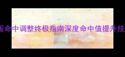 魔兽世界单机版命中调整终极指南深度命中值提升技巧与实战应用