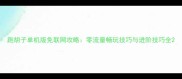 跑胡子单机版免联网攻略零流量畅玩技巧与进阶技巧全