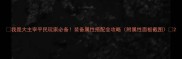 我是大主宰平民玩家必备装备属性搭配全攻略附属性面板截图