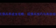 手机单机佣兵养成全攻略招佣兵技巧与高效培养指南