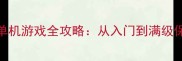 必玩武侠单机游戏全攻略从入门到满级保姆级教程