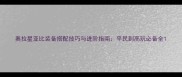 奥拉星亚比装备搭配技巧与进阶指南平民到高玩必备全