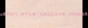 slug通关技巧新手必看快速过全关攻略附隐藏道具