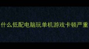 为什么低配电脑玩单机游戏卡顿严重